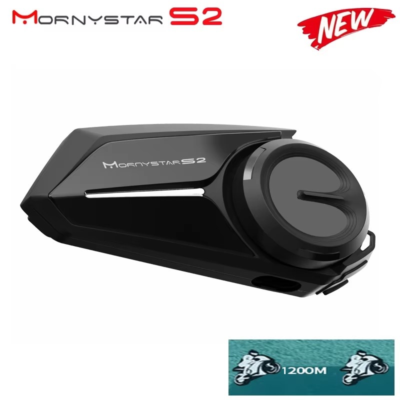 Full Face Motorcycle Helmet With Bluetooth - Mornystar S2 헬멧 헤드셋 오토바이 인터콤,