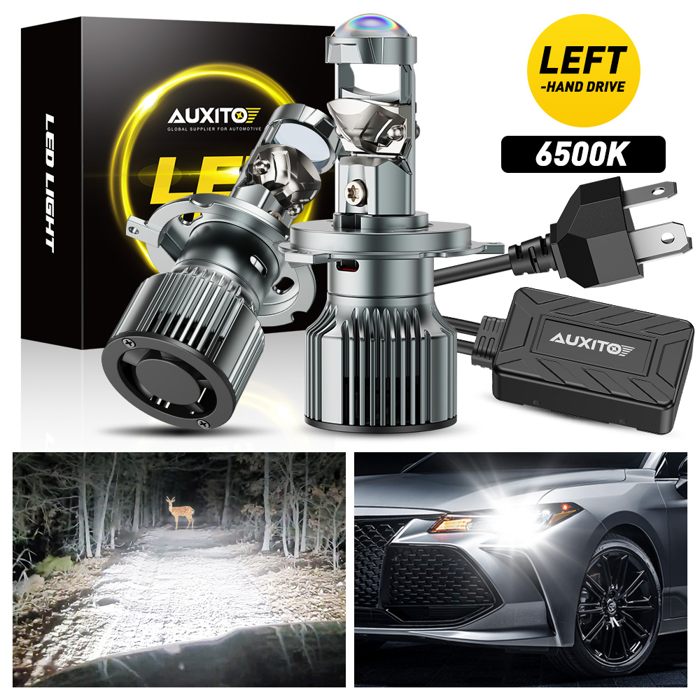 Universal Motorcycle Led Headlight Projector - 2개 AUXITO 캔버스 H4 LED 프로젝터