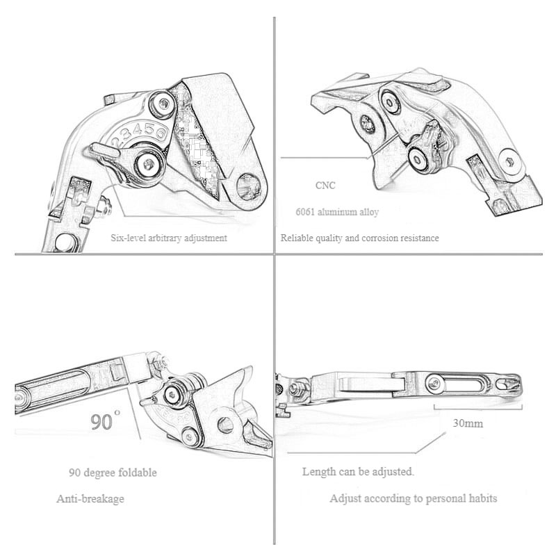 혼다 CB750 CB 750 호넷 750 2023-20 - Cnc Aluminum Adjustable Brake Clutch Levers 리뷰 및 가격