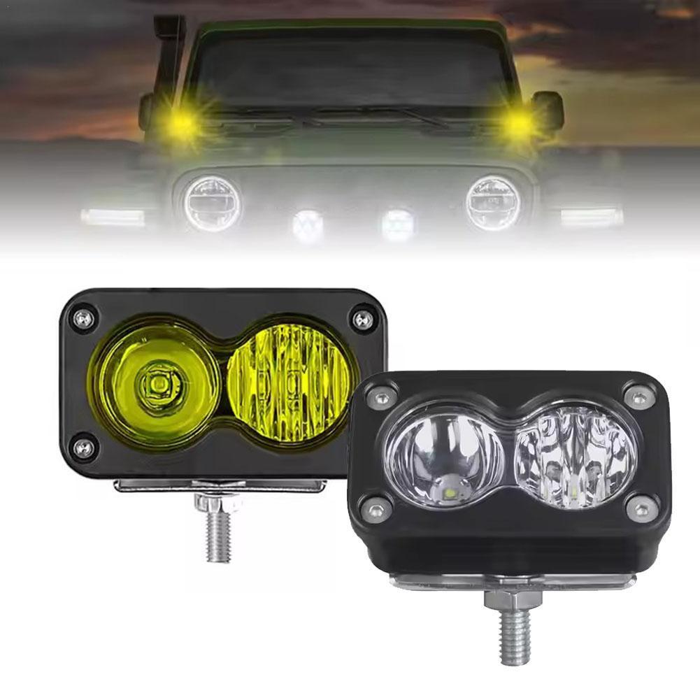 20W LED 헤드라이트 3인치 사각형 투광등 LED  - Universal Motorcycle Led Headlight Projector 리뷰 및 가격